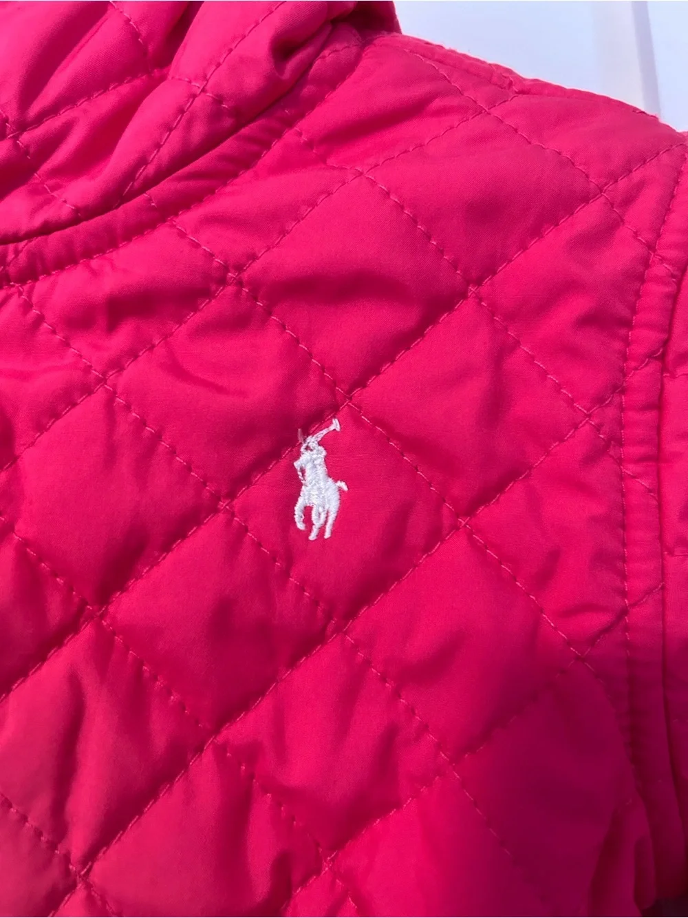 Ralph Lauren Quilted Red Hooded Baby Snowsuit